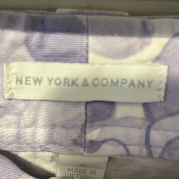 NEW YORK & COMPANY | Women's Short Purple White Size 12 - Picture 5 of 5